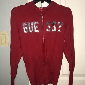 red Guess jacket